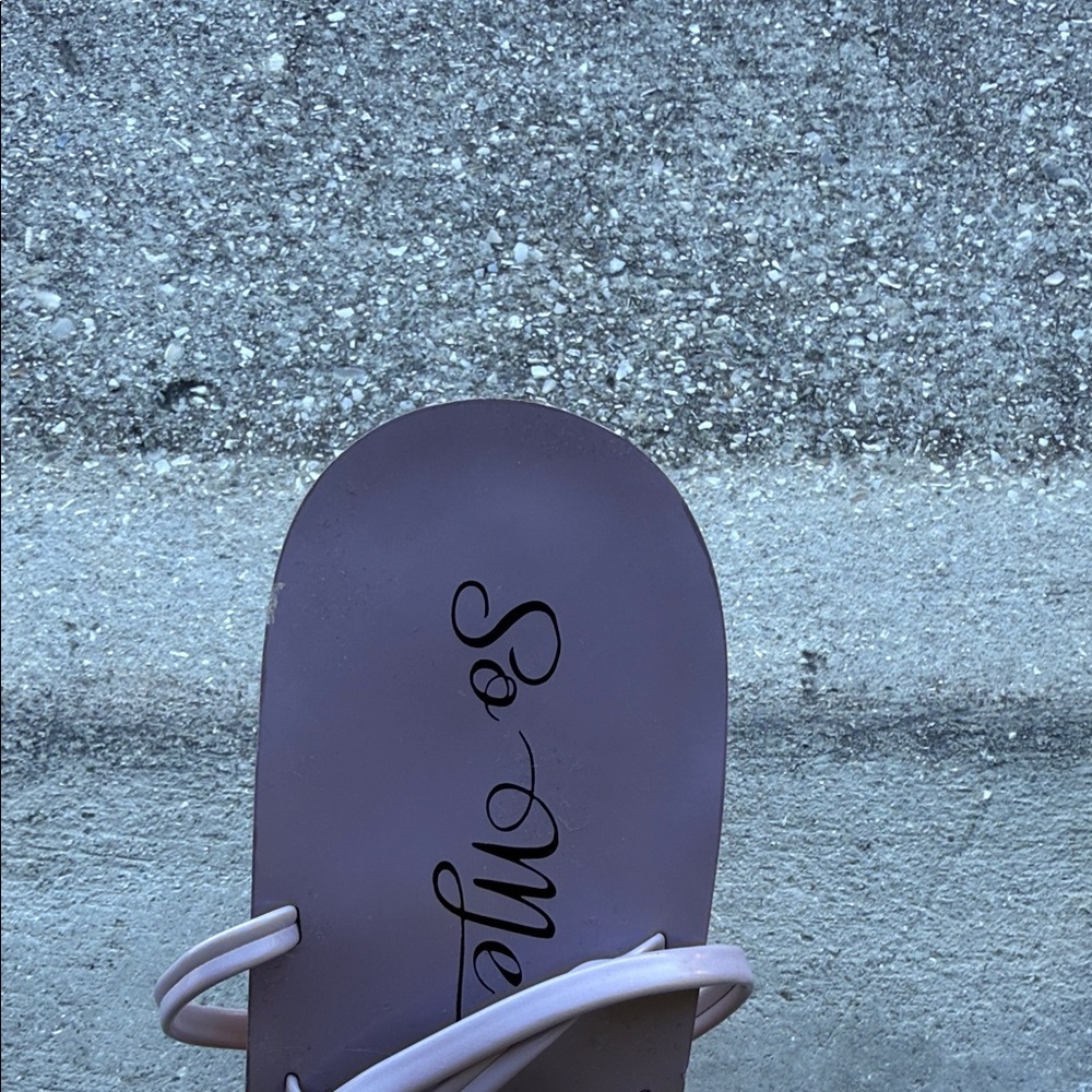 Lace-Up Flat Sandals in Lavender - Picture 2 of 9